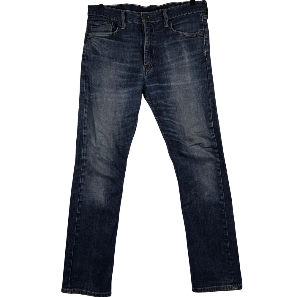 Levis 513 Slim Straight Jeans Mens 33x32 Dark Wash Denim Casual Classic